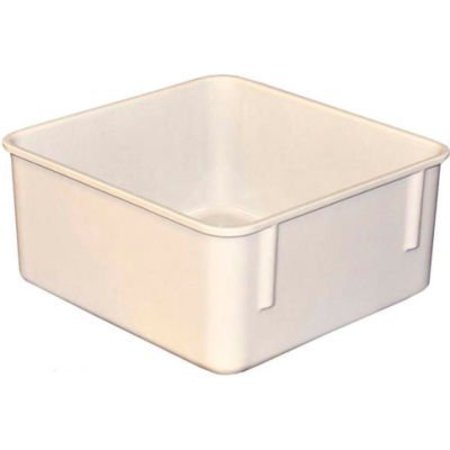 MFG TRAY Molded Fiberglass Toteline Nesting Tote 923108 - 9-3/4"L x 9-1/4"W x 4-1/2"H, White 9231085269